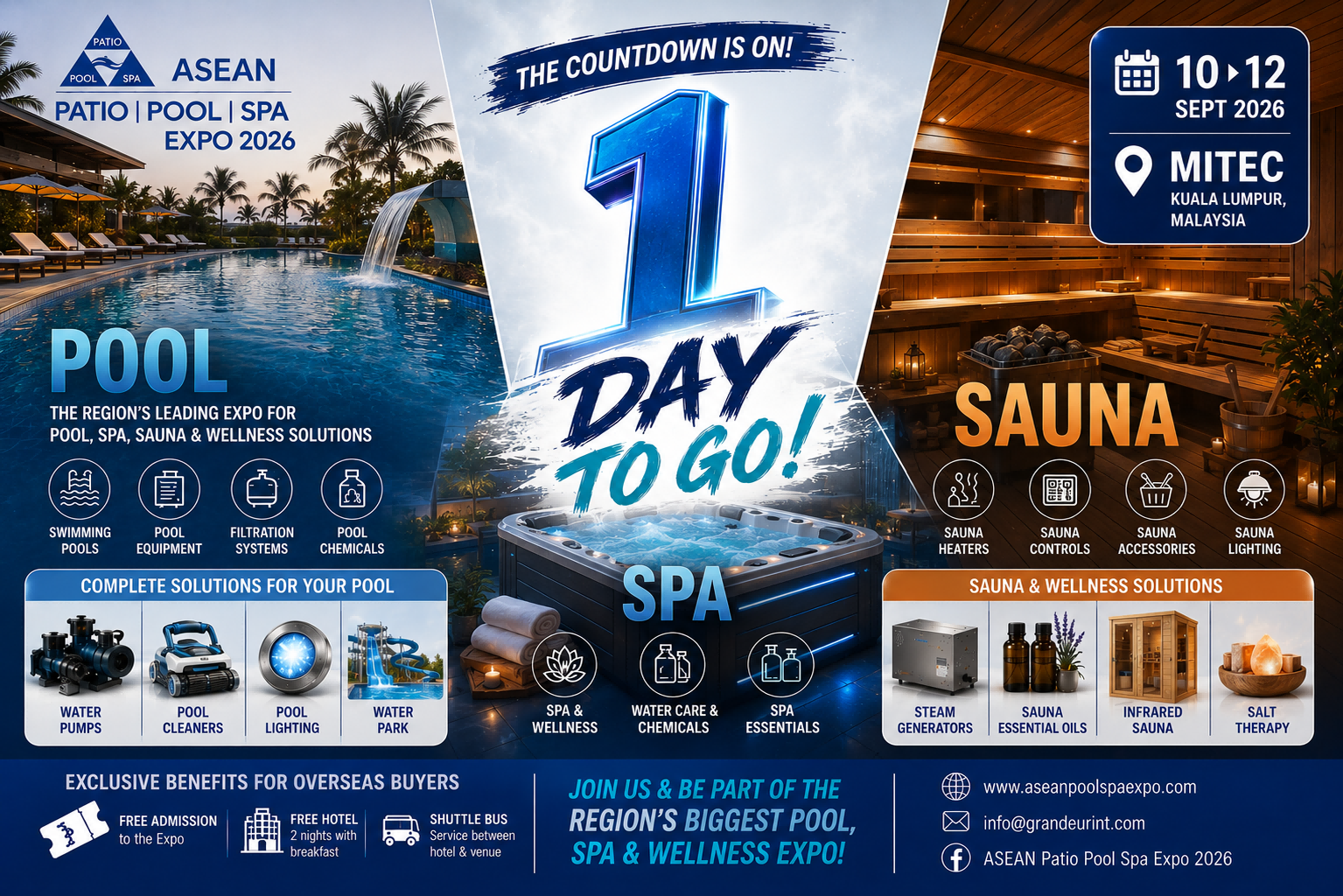 Only 1 Day to Go | ASEAN Patio Pool Spa Expo 2026 (APPS 2026)